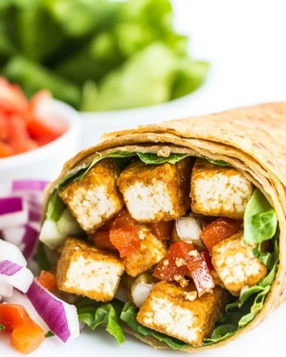 Easy Crispy Tofu Wrap recipe image