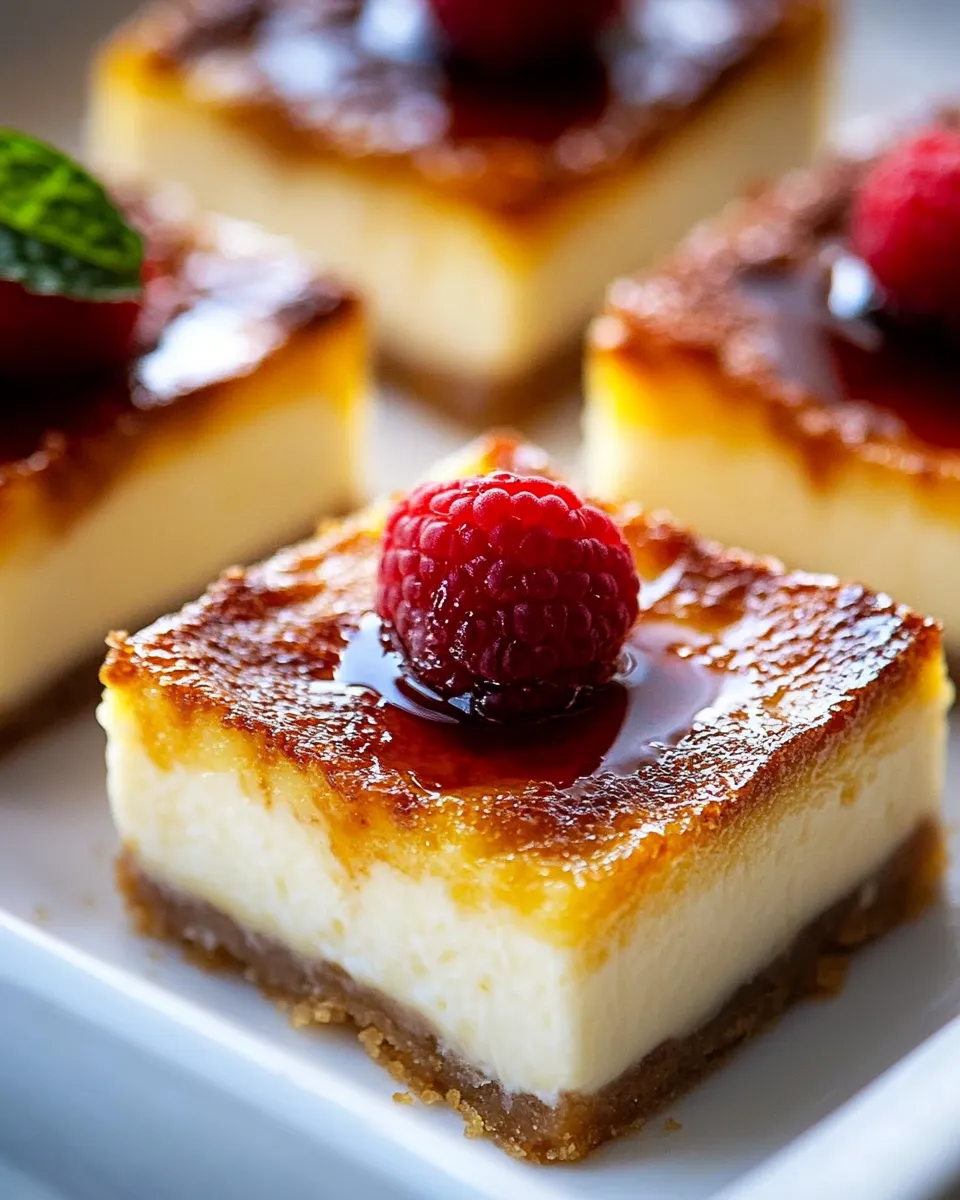 Homemade Crme Brle Cheesecake Bars photo