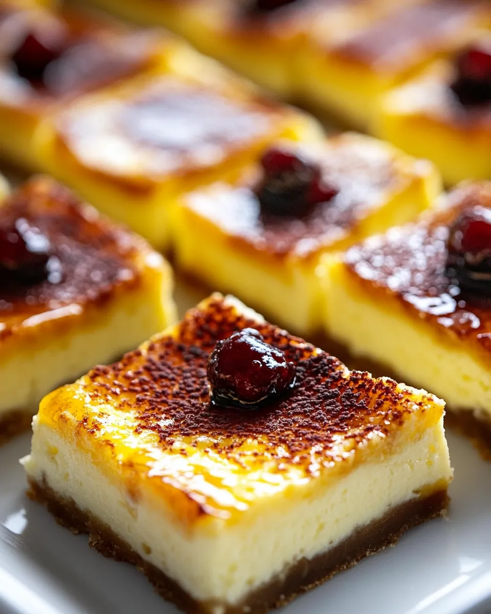Classic Crme Brle Cheesecake Bars recipe image