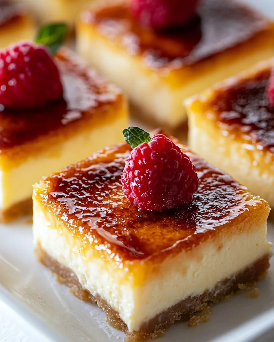 Easy Crme Brle Cheesecake Bars dish photo