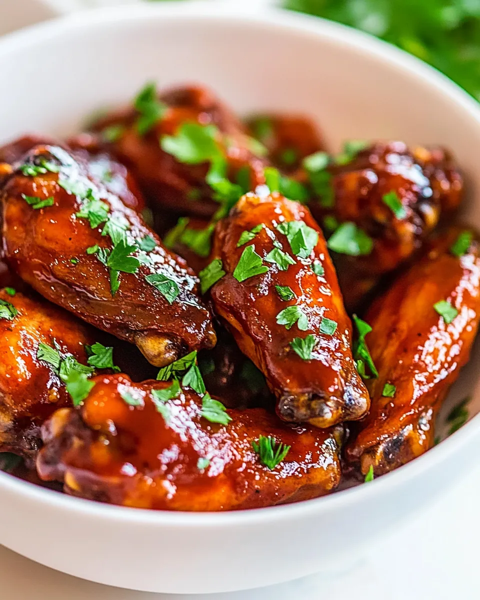 Classic Crock Pot Chicken Wings food shot
