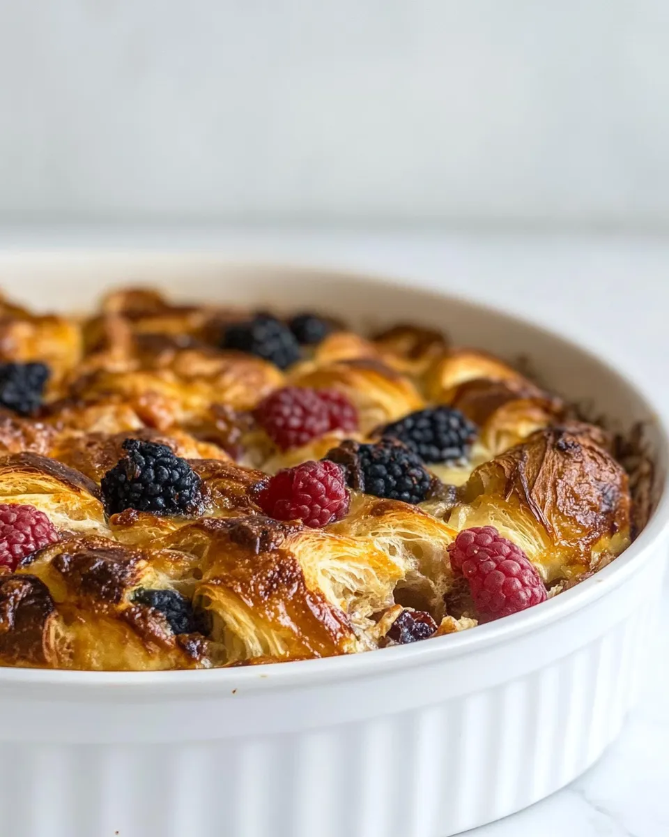 Delicious Croissant Breakfast Casserole dish photo