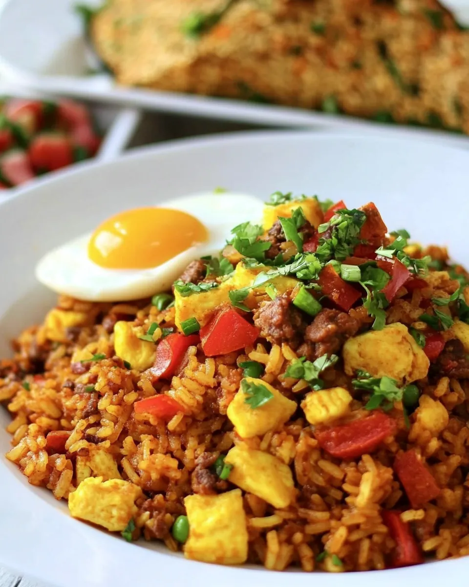 Homemade Cuban Rice and Eggs Dinner recipe photo