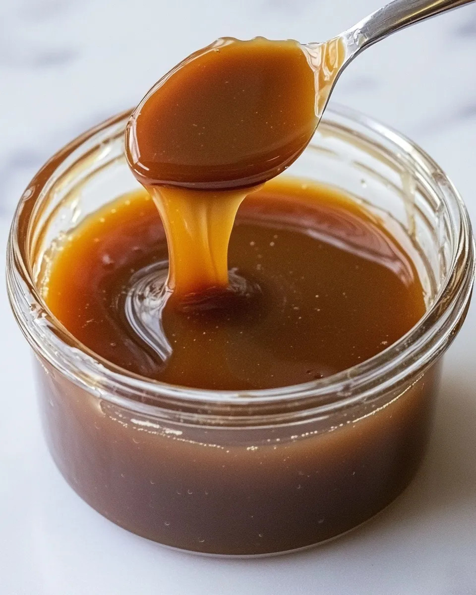 Easy Dairy-Free Vegan Caramel Sauce food shot