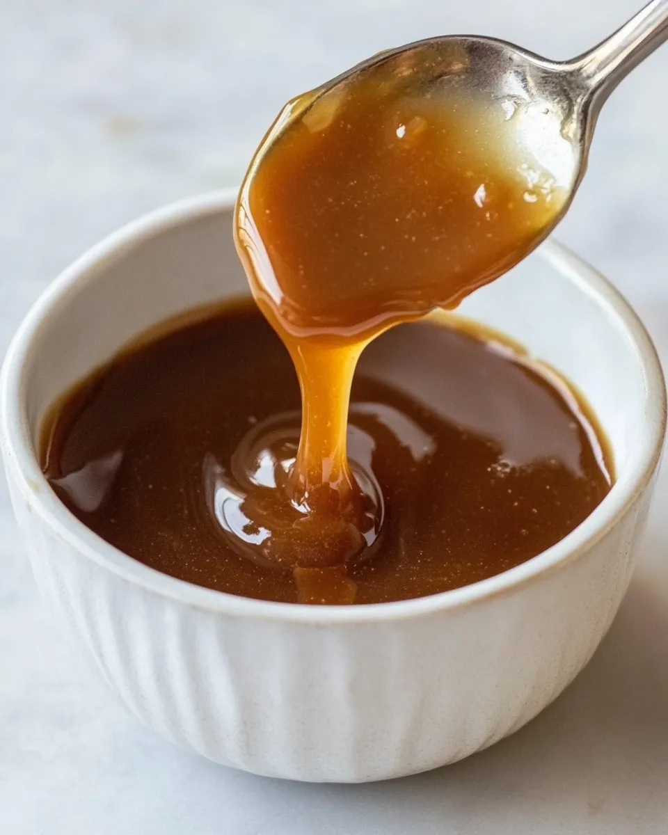 Delicious Dairy-Free Vegan Caramel Sauce plate image