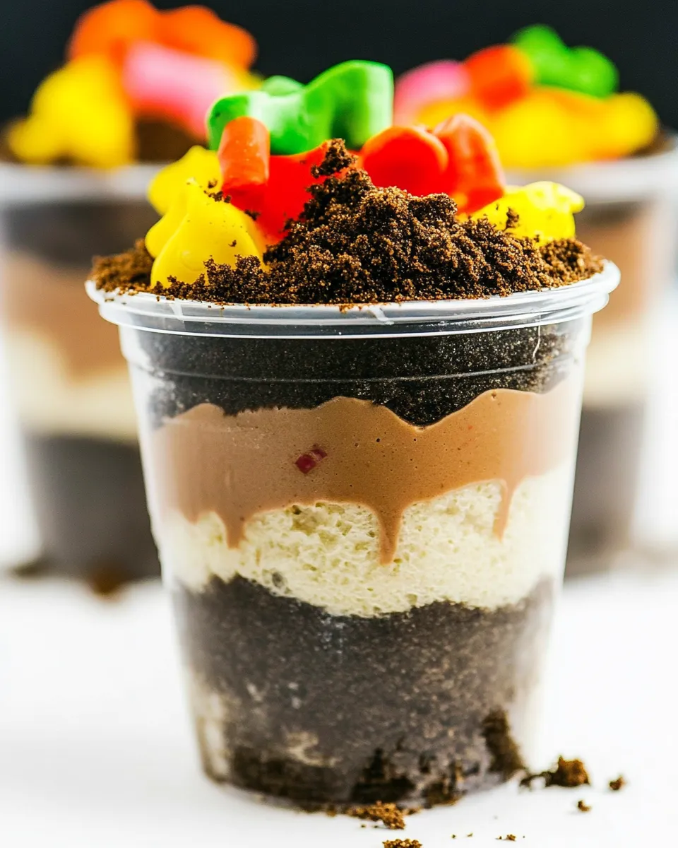 Easy Dirt Cups food shot