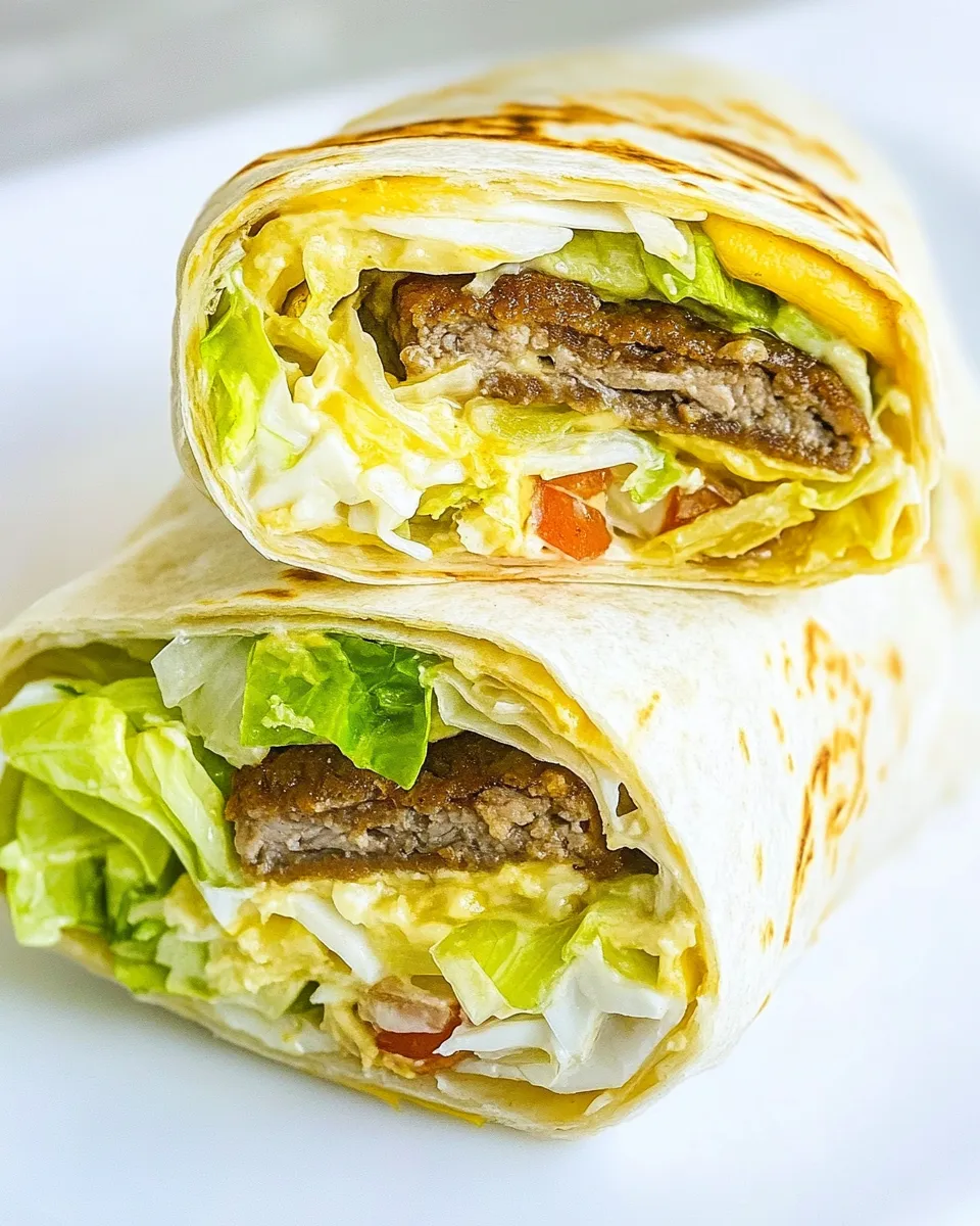 Easy Discontinued McDonalds Big Mac Snack Wrap Make It at Home dish photo