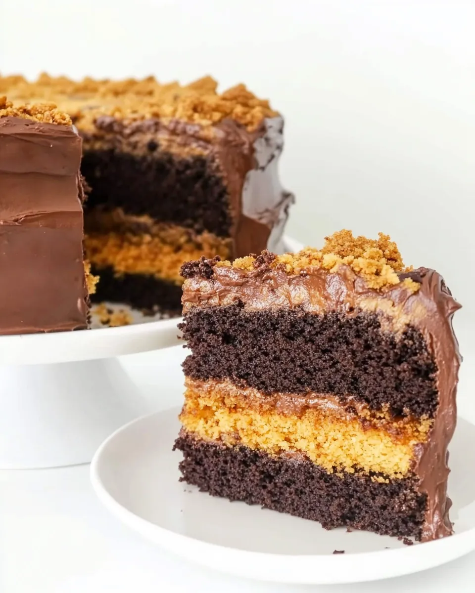 Easy Double Chocolate Cookie Layer Cake food shot