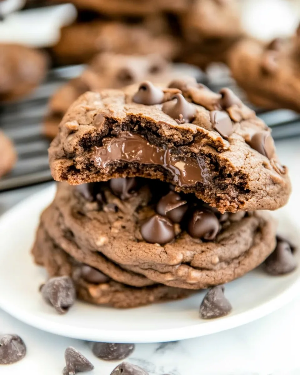 Classic Double Chocolate Pudding Cookies image