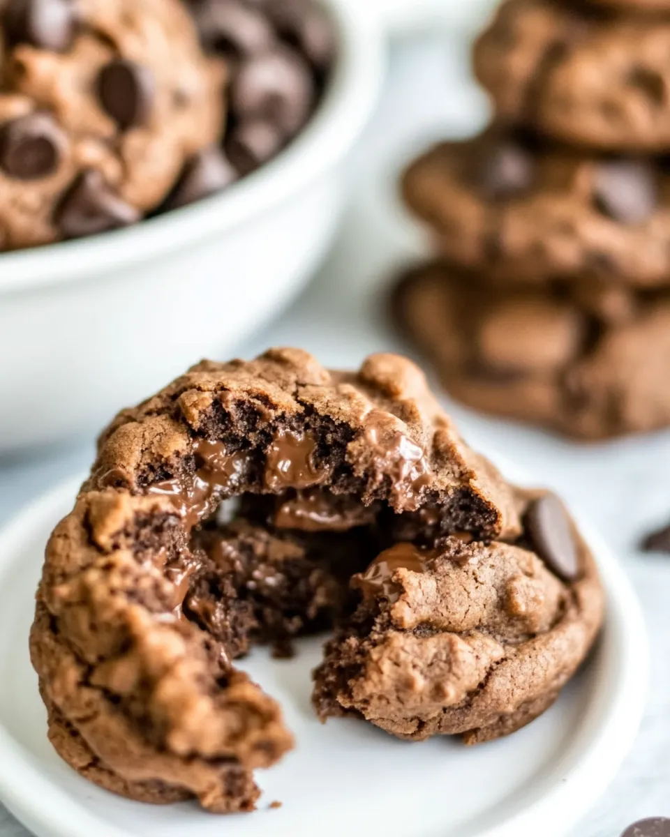 Delicious Double Chocolate Pudding Cookies dish photo