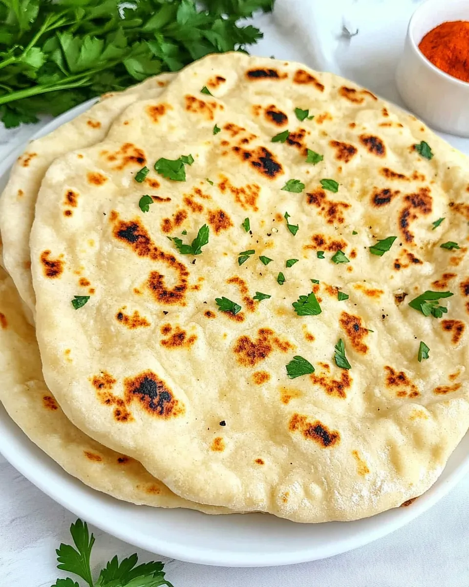 Quick Easy 2-Ingredient Flatbread Recipe food shot