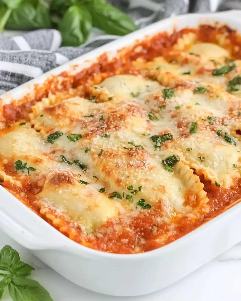 Classic Easy Cheesy Baked Ravioli (Four Ingredients!) recipe photo