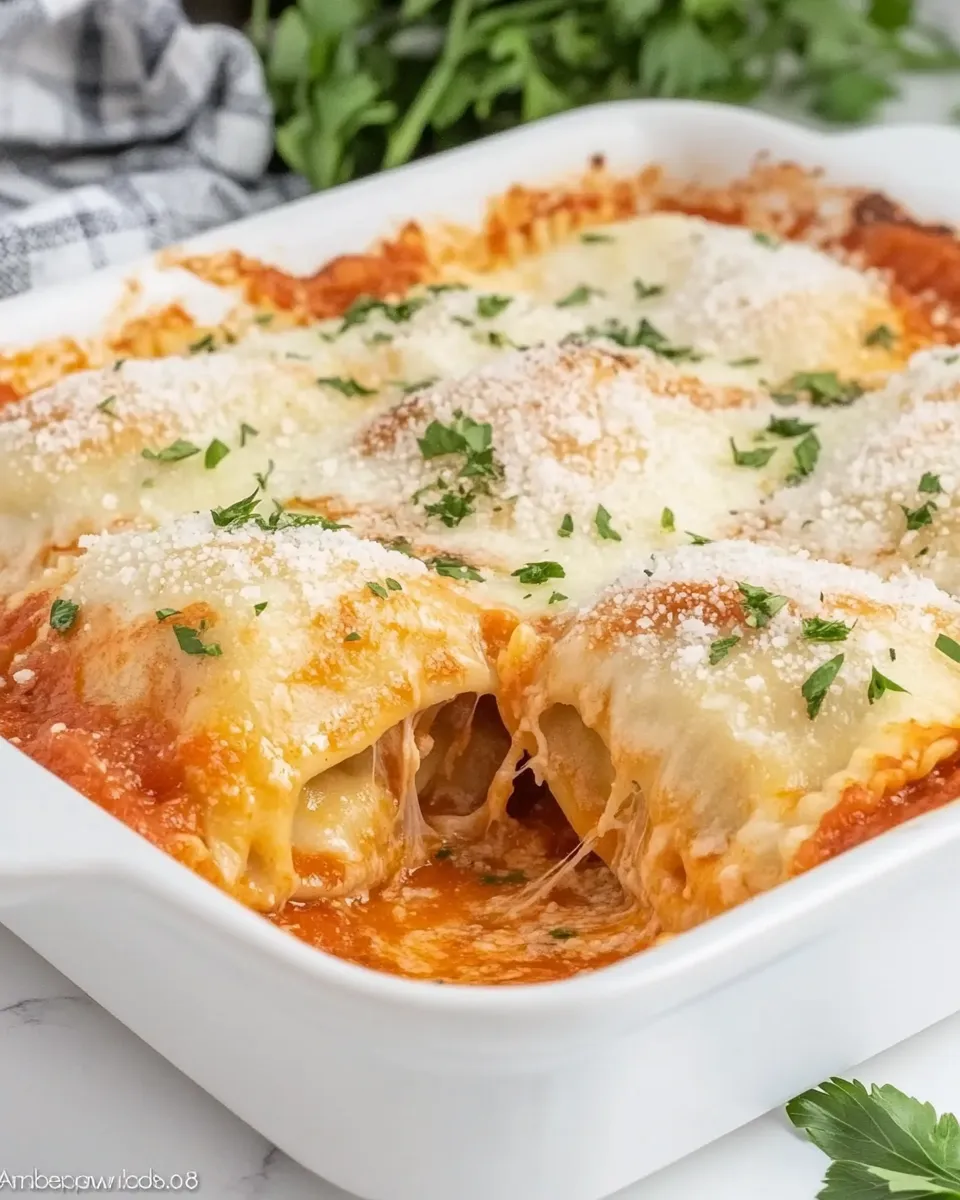 Delicious Easy Cheesy Baked Ravioli (Four Ingredients!) dish photo