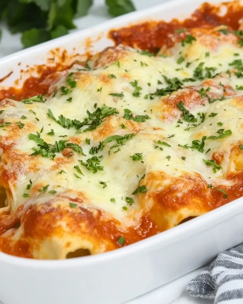 Quick Easy Cheesy Baked Ravioli (Four Ingredients!) food shot