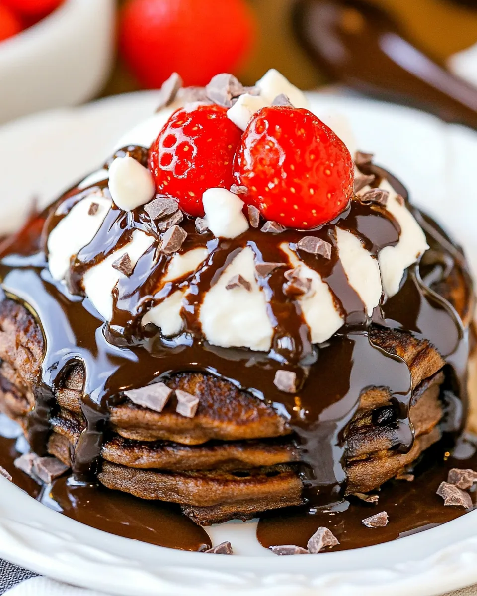 Delicious Easy Chocolate Pancakes recipe photo