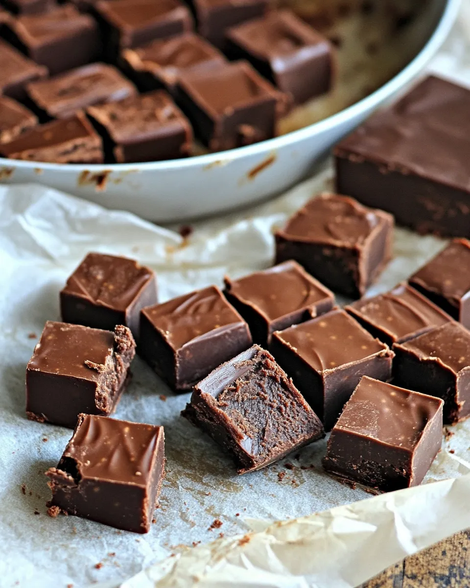 Quick Easy Chocolate Peanut Butter Fudge Recipe food shot