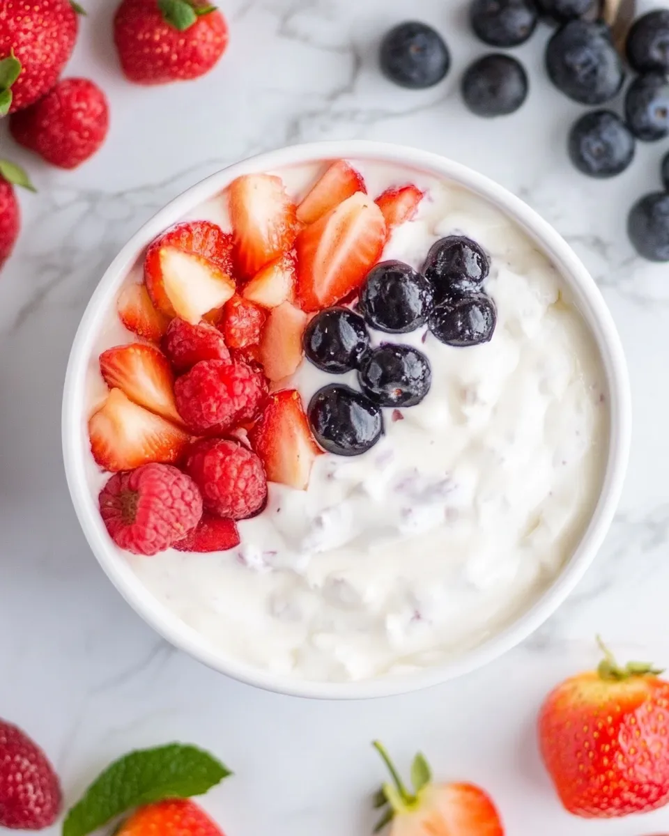 Delicious Easy Cream Cheese Fruit Dip (Made In 10 Minutes!) food shot