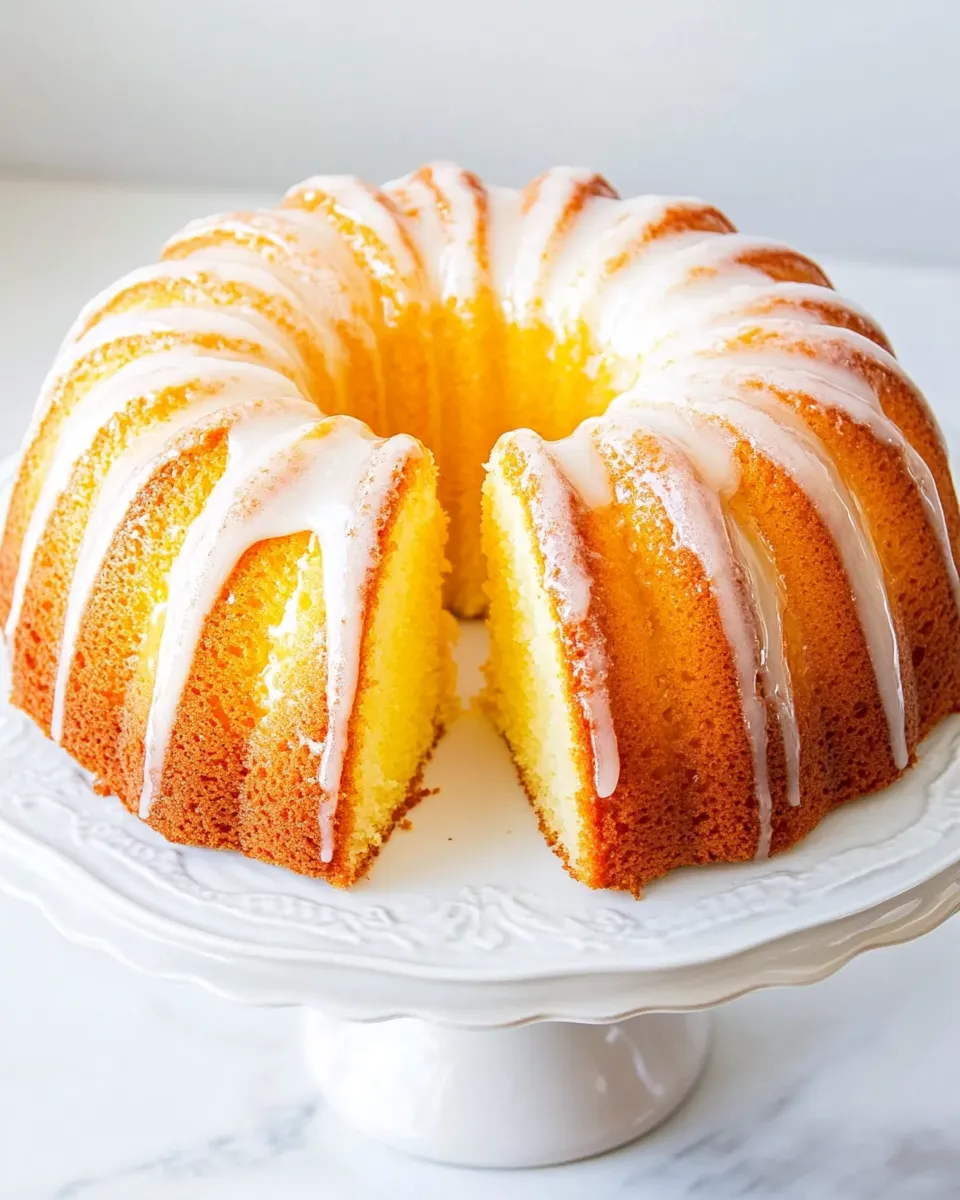 Quick Easy Glazed Pound Cake food shot