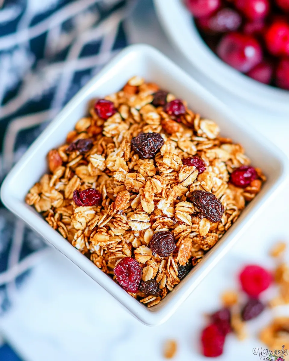 Quick Easy Homemade Granola food shot