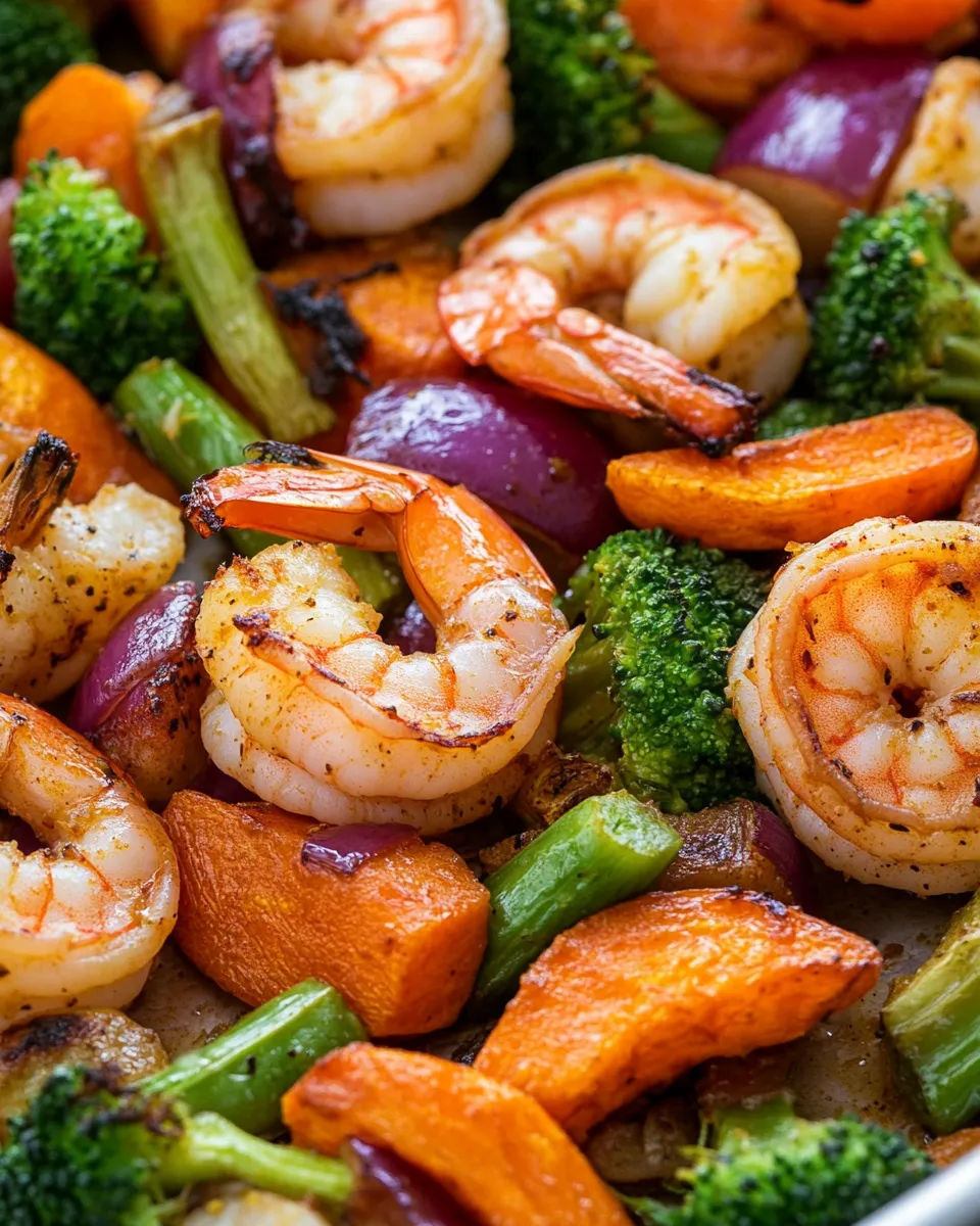 Classic Easy One Pan Roasted Shrimp and Veggies image