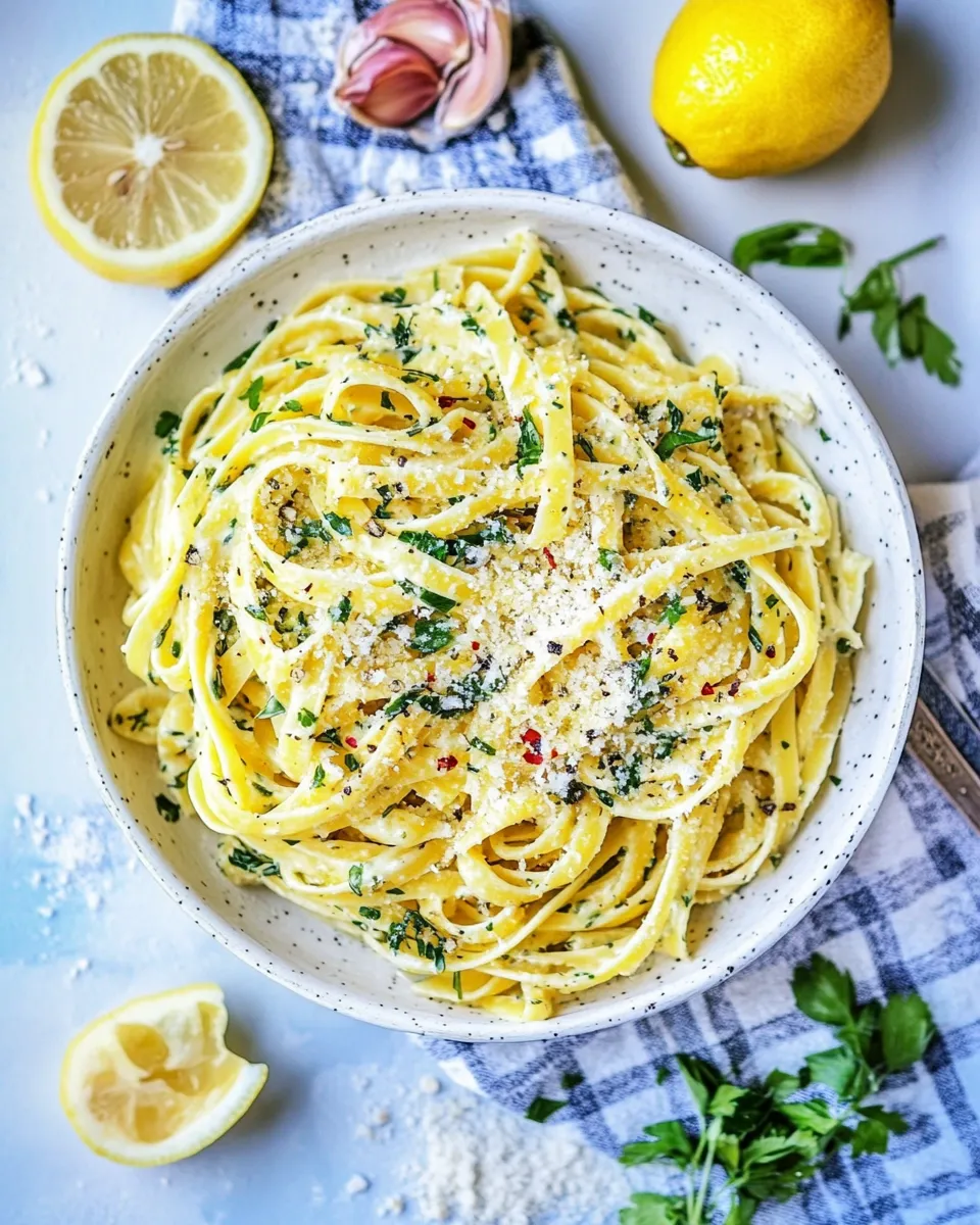 Delicious Easy and Fresh Garlic Lemon Pasta recipe photo