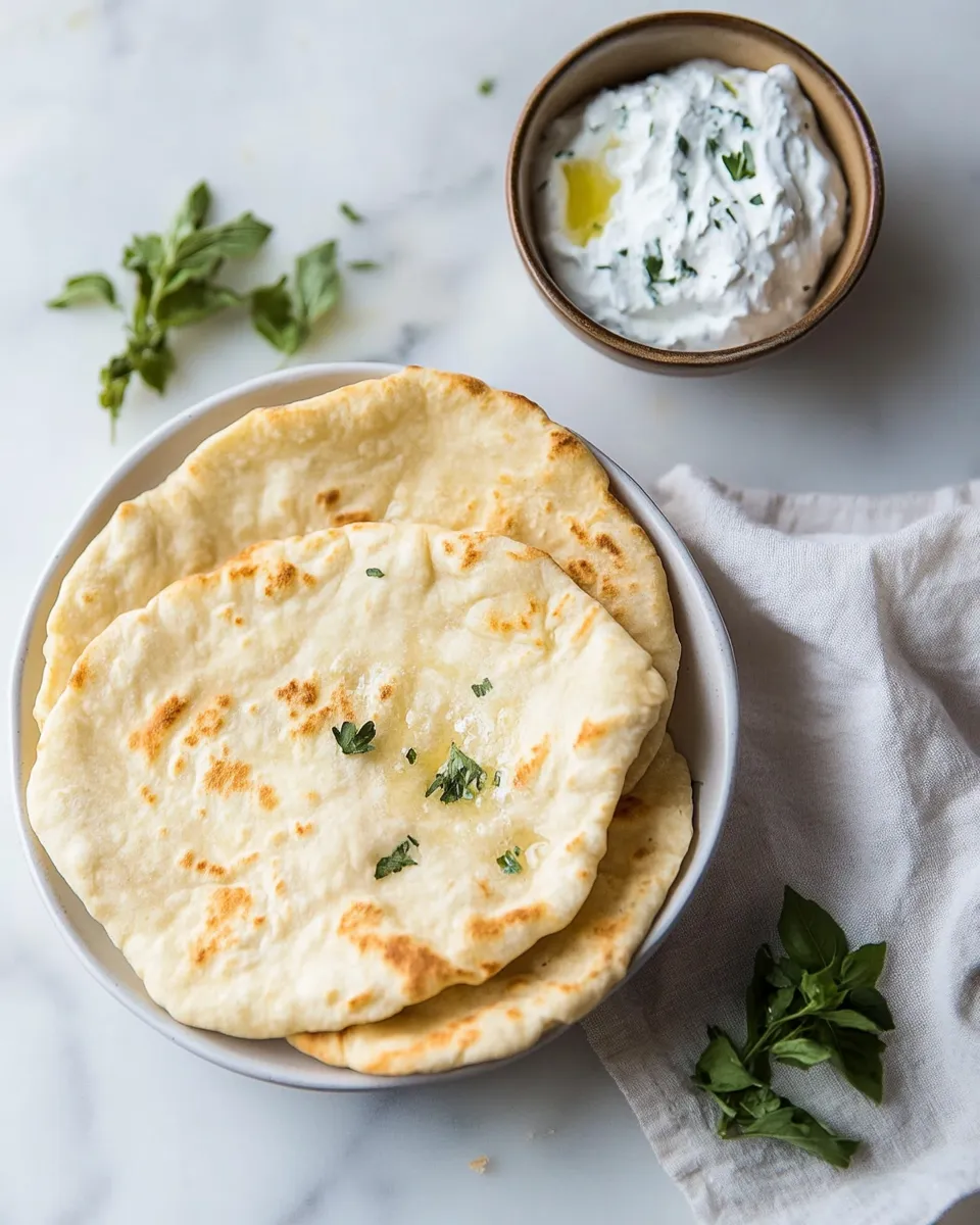 Homemade Easy no yeast Air Fryer flatbread pita photo