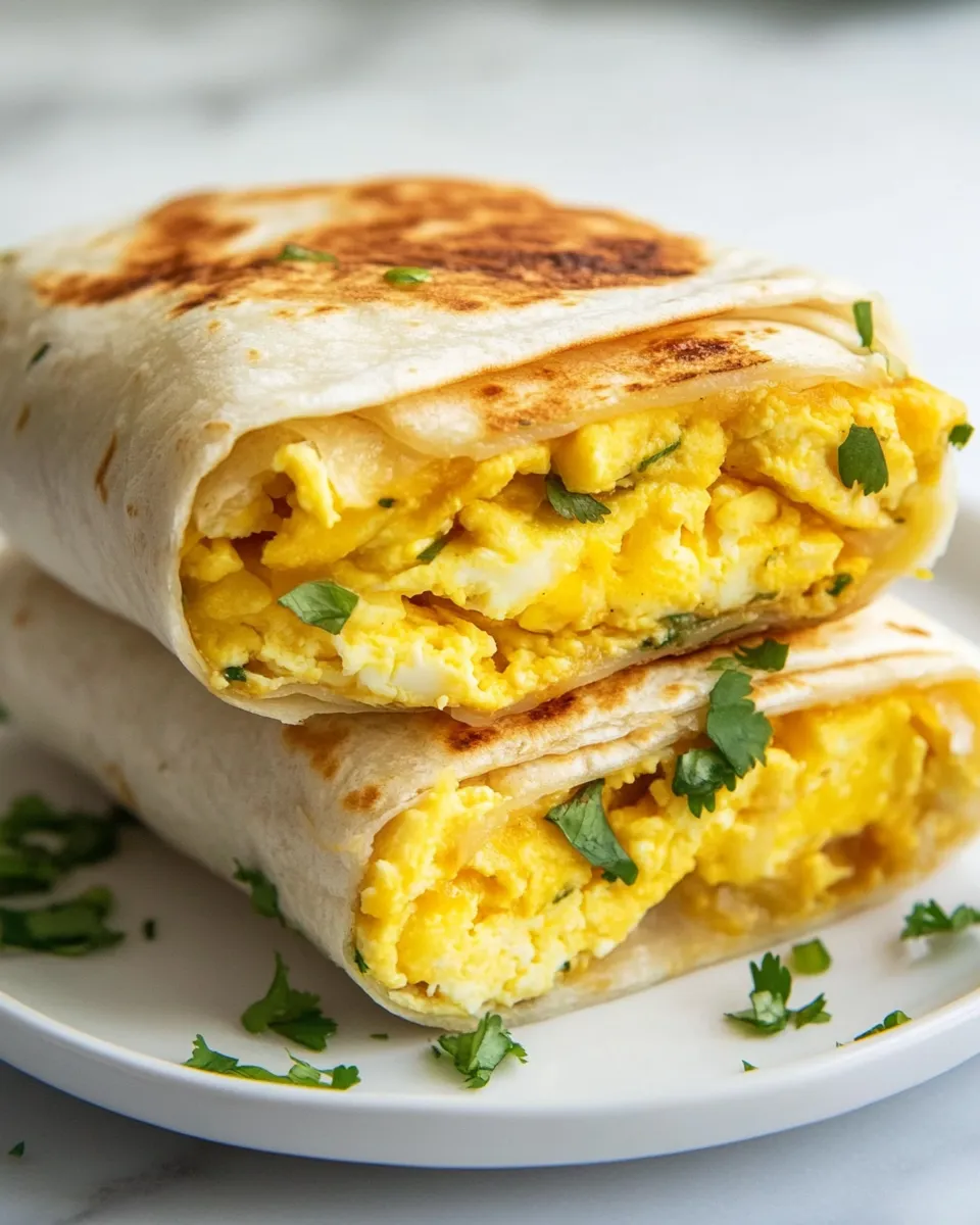 Easy Egg Burrito food shot