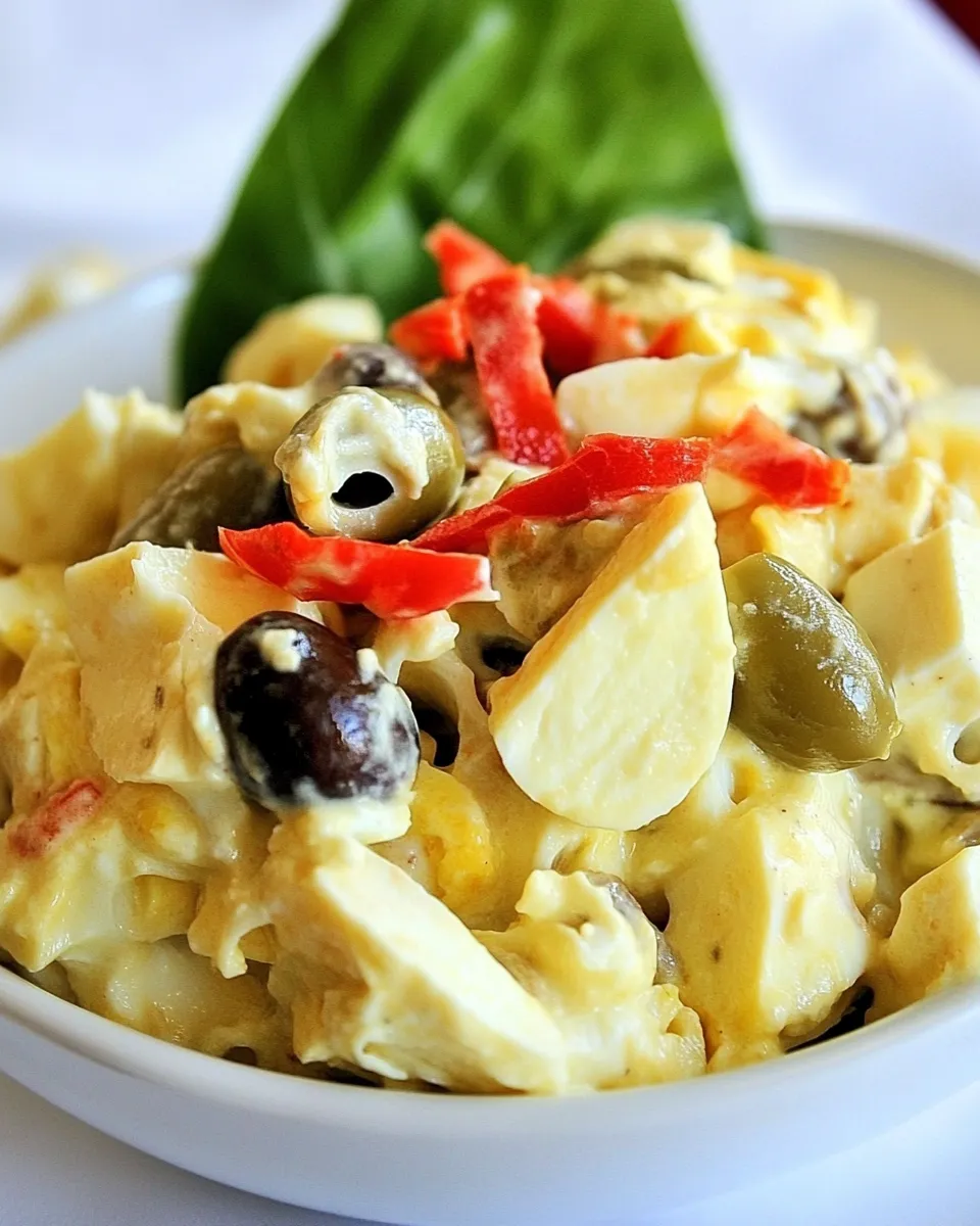 Delicious Egg Salad with Olives Recipe food shot