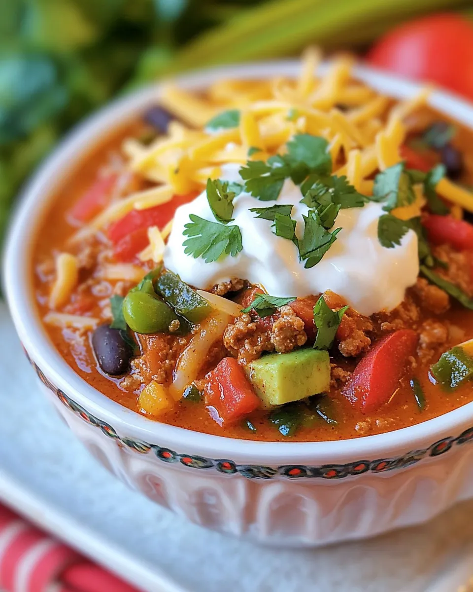Easy Fajita Chili food shot