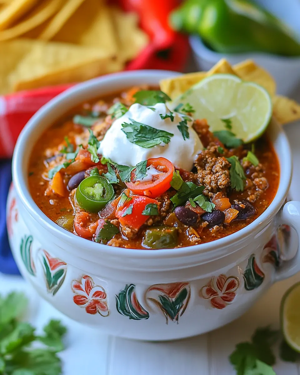 Delicious Fajita Chili plate image