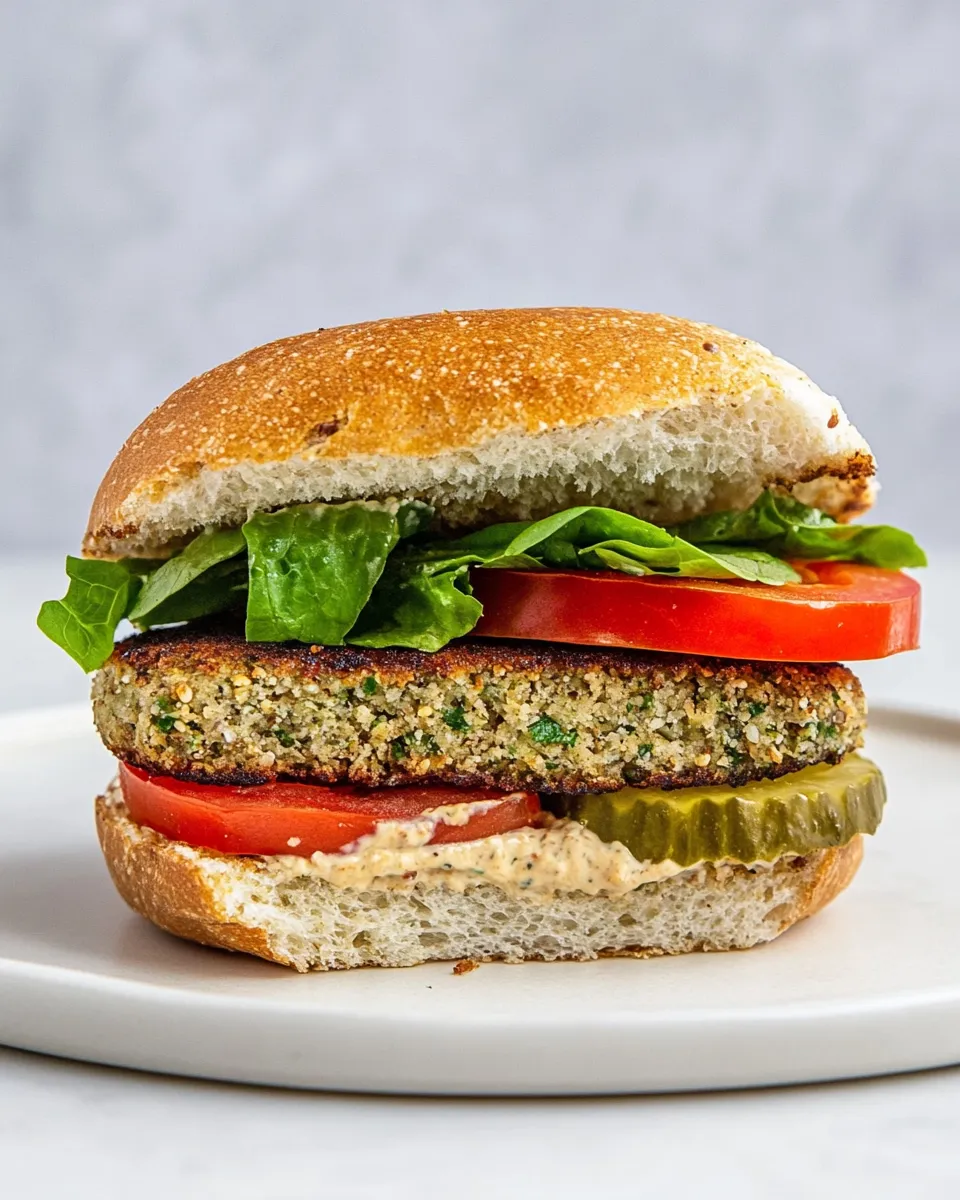 Homemade Falafel Burger recipe photo