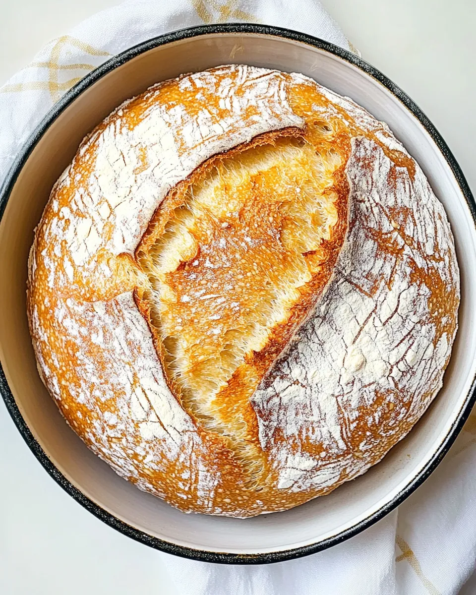 Classic Fast and Easy No Knead Bread food shot
