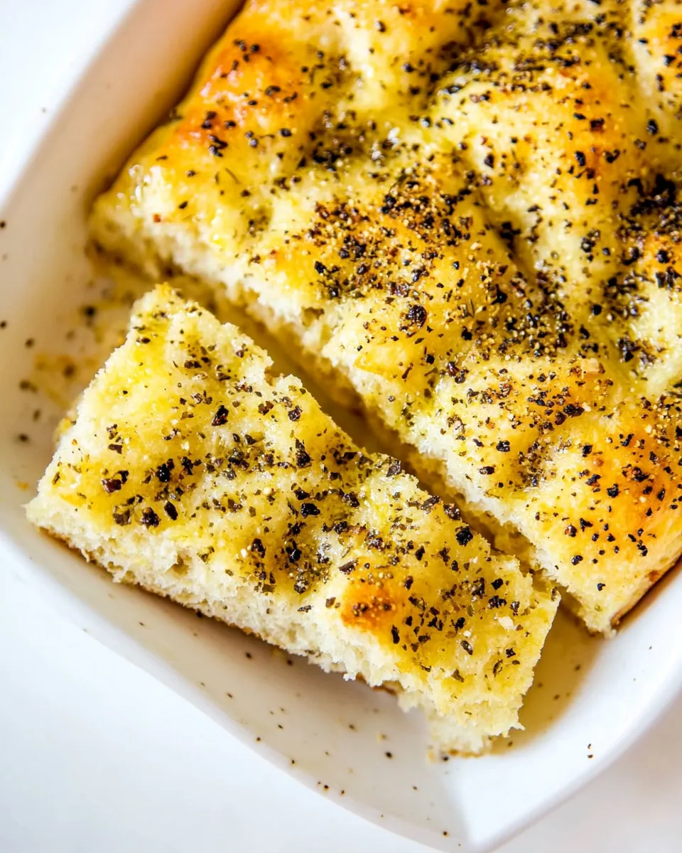Delicious Focaccia Bread Recipe (no knead) dish photo
