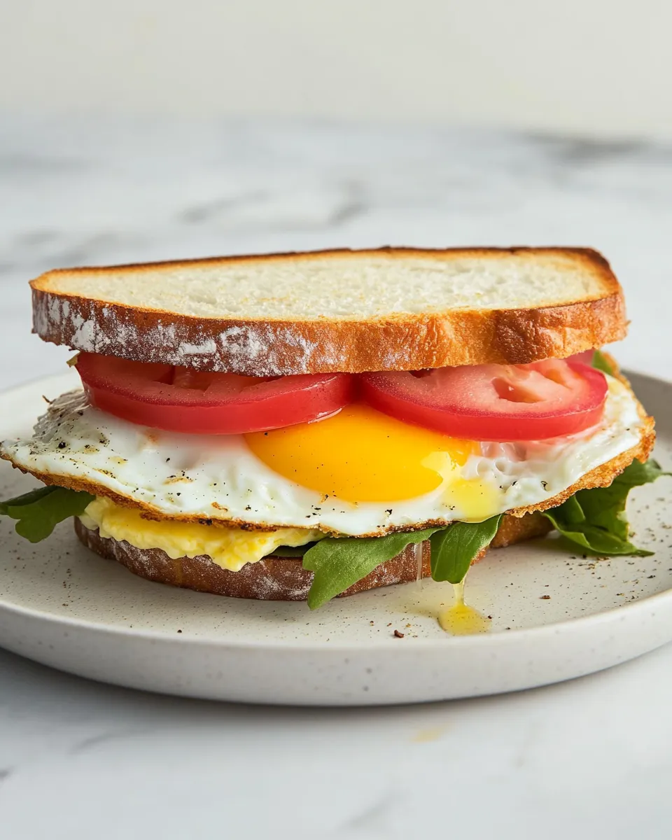 Homemade Fried Egg Sandwich photo