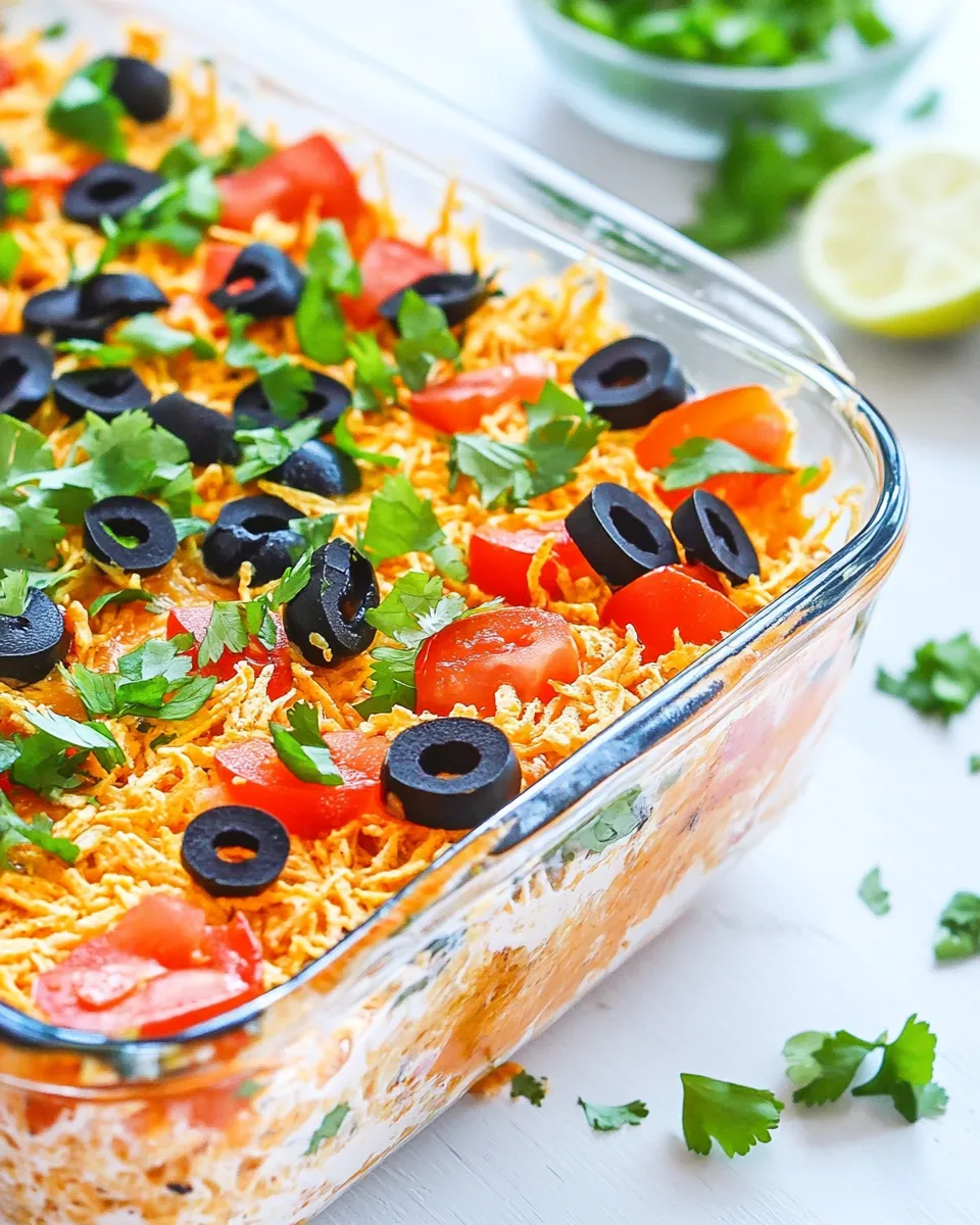 Delicious Frito Lay Ultimate 7 Layer Dip: Party Perfection in Every Scoop plate image