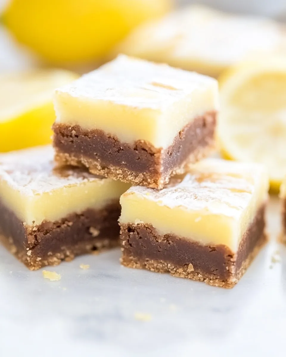 Classic Fudgy Lemon Brownie Bars (Lemon Blondies) dish photo