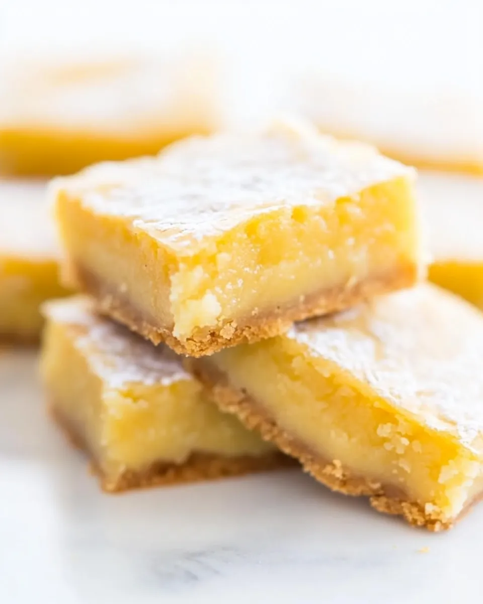 Delicious Fudgy Lemon Brownie Bars (Lemon Blondies) plate image