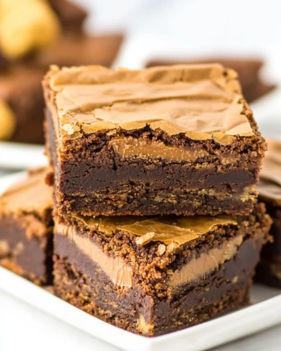 Homemade Fudgy Peanut Butter Cup Brownies recipe photo