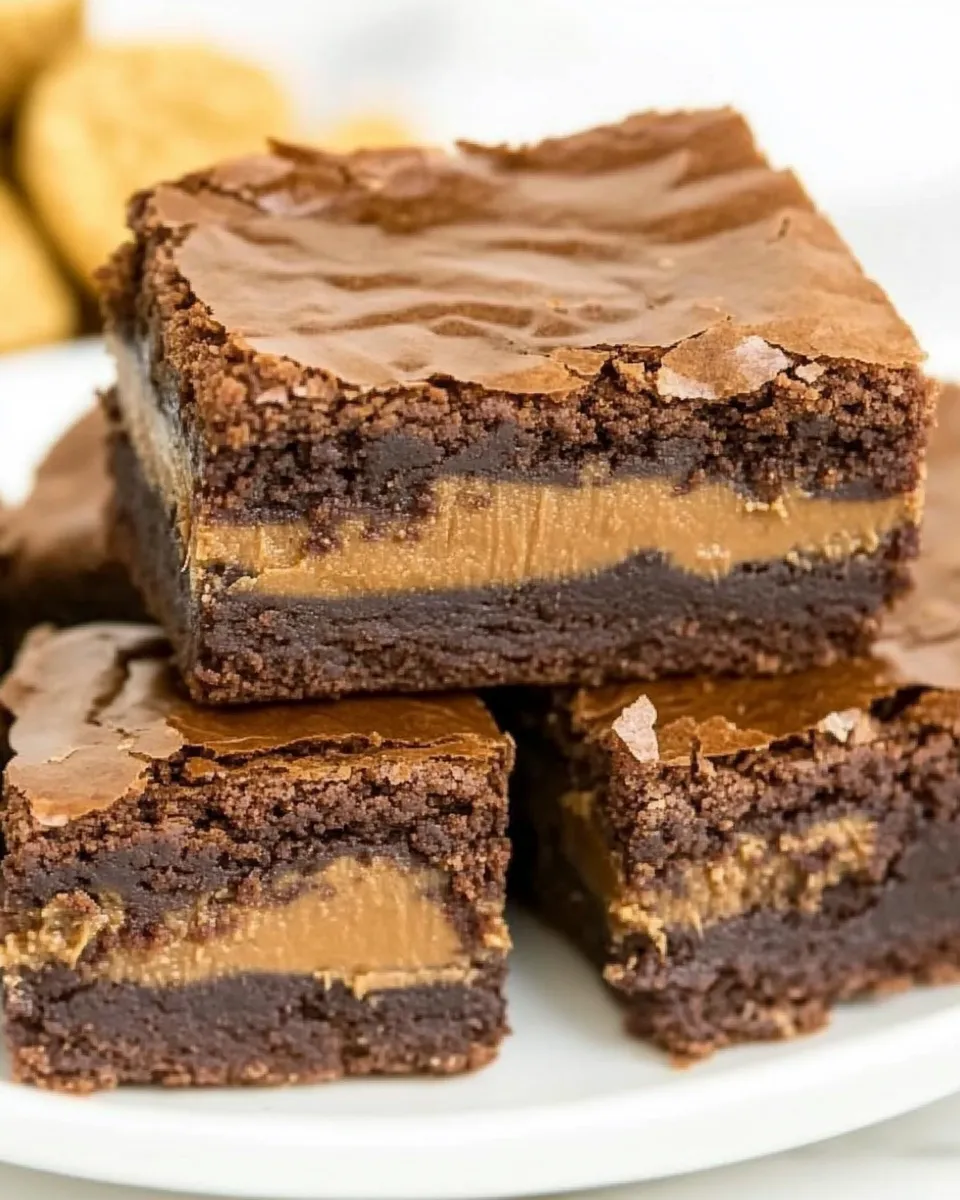 Delicious Fudgy Peanut Butter Cup Brownies plate image
