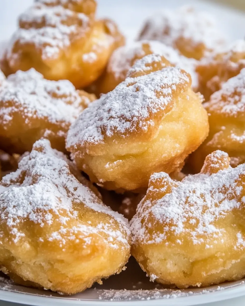 Delicious Funnel Cake Bites food shot