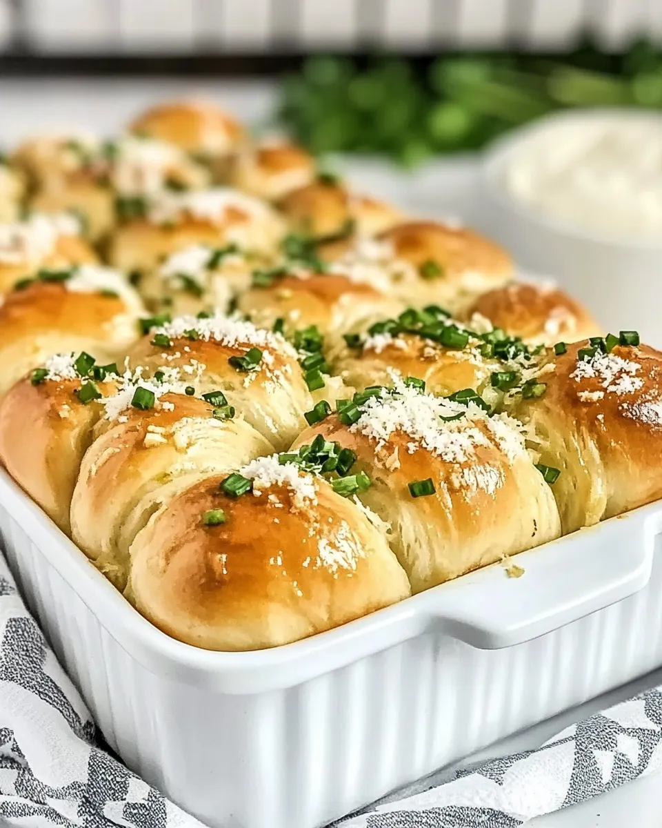 Delicious Garlic Bread Hawaiian Rolls food shot