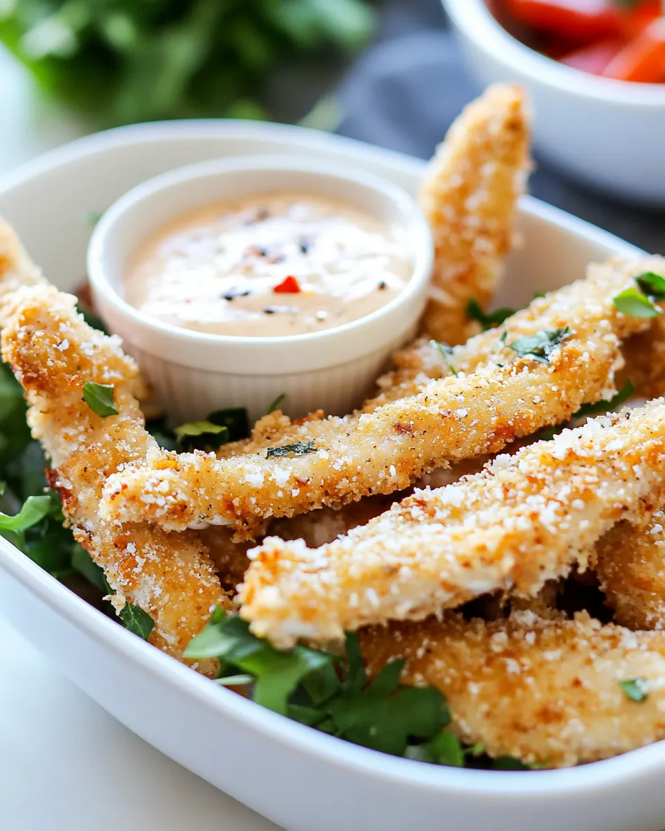Easy Garlic Chicken Strips with Sweet Chilli Mayo recipe photo