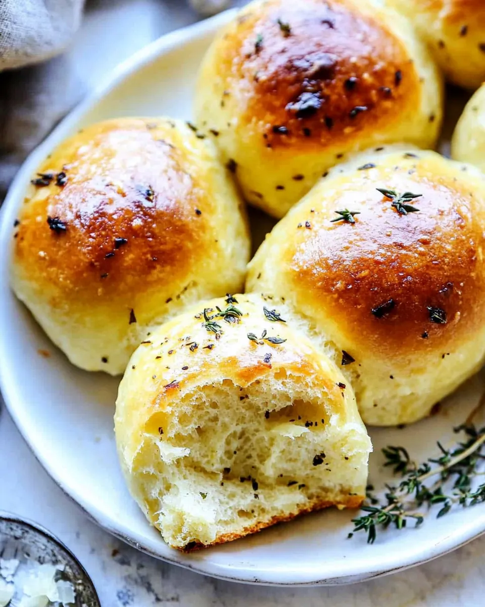 Classic Garlic Herb Parker House Rolls dish photo