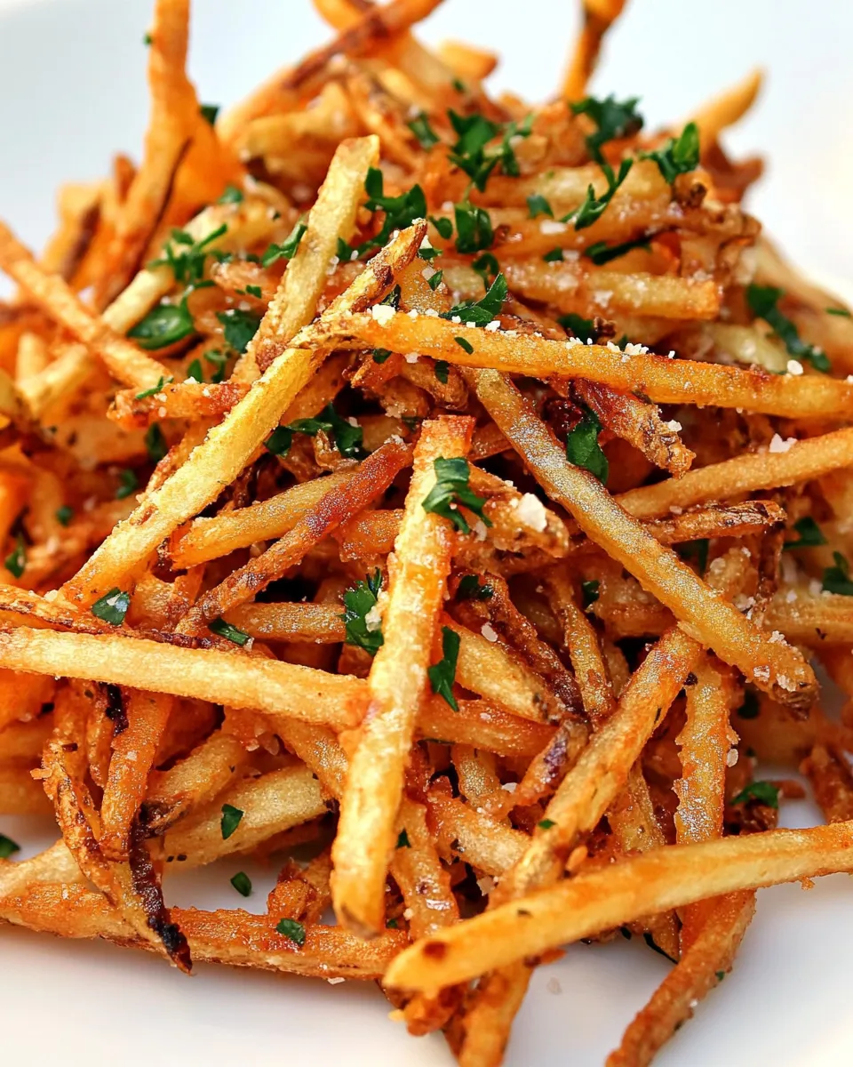 Classic Garlic Truffle Fries food shot