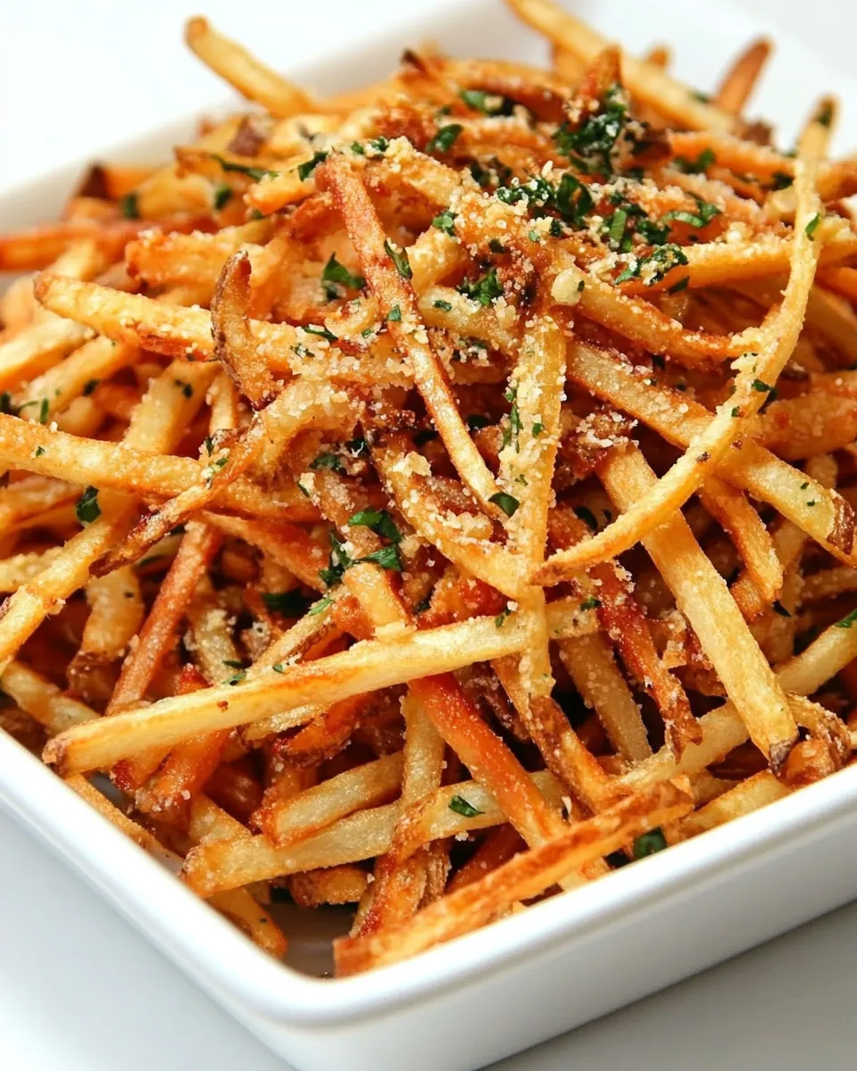 Delicious Garlic Truffle Fries plate image