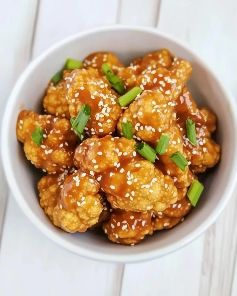 Easy General Tsos Cauliflower food shot