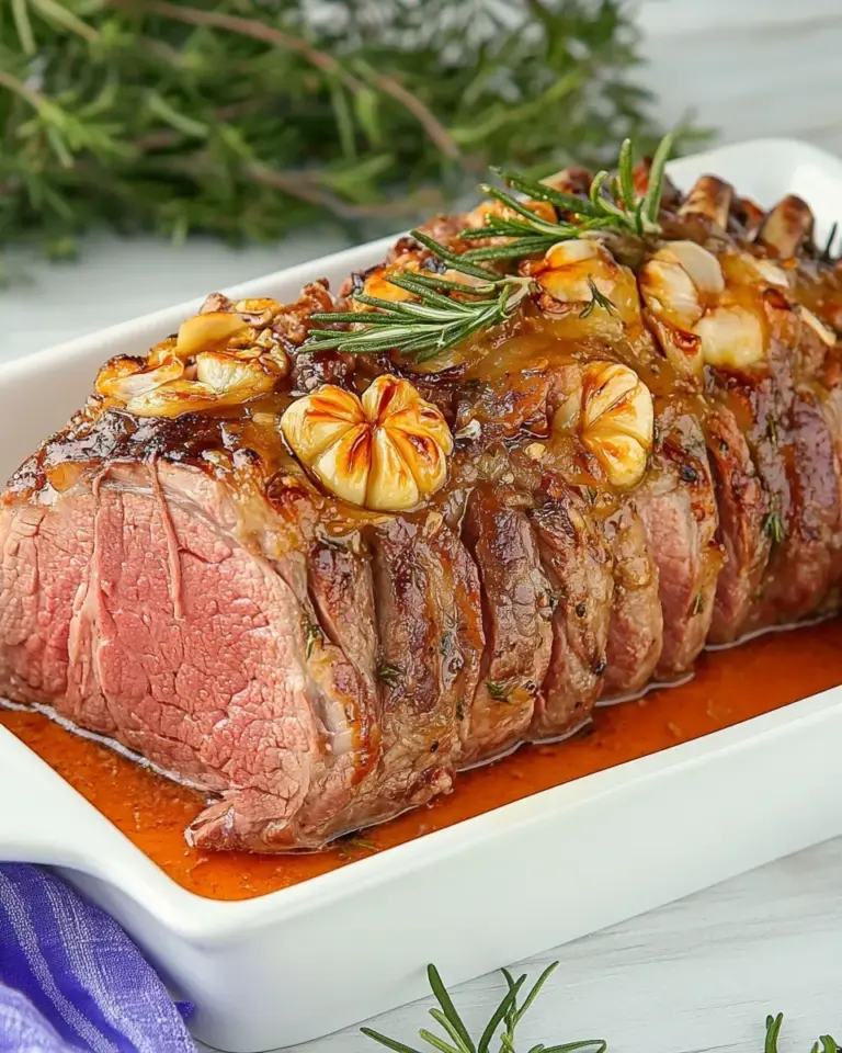 Homemade Glazed Leg of Lamb with Garlic and Rosemary photo