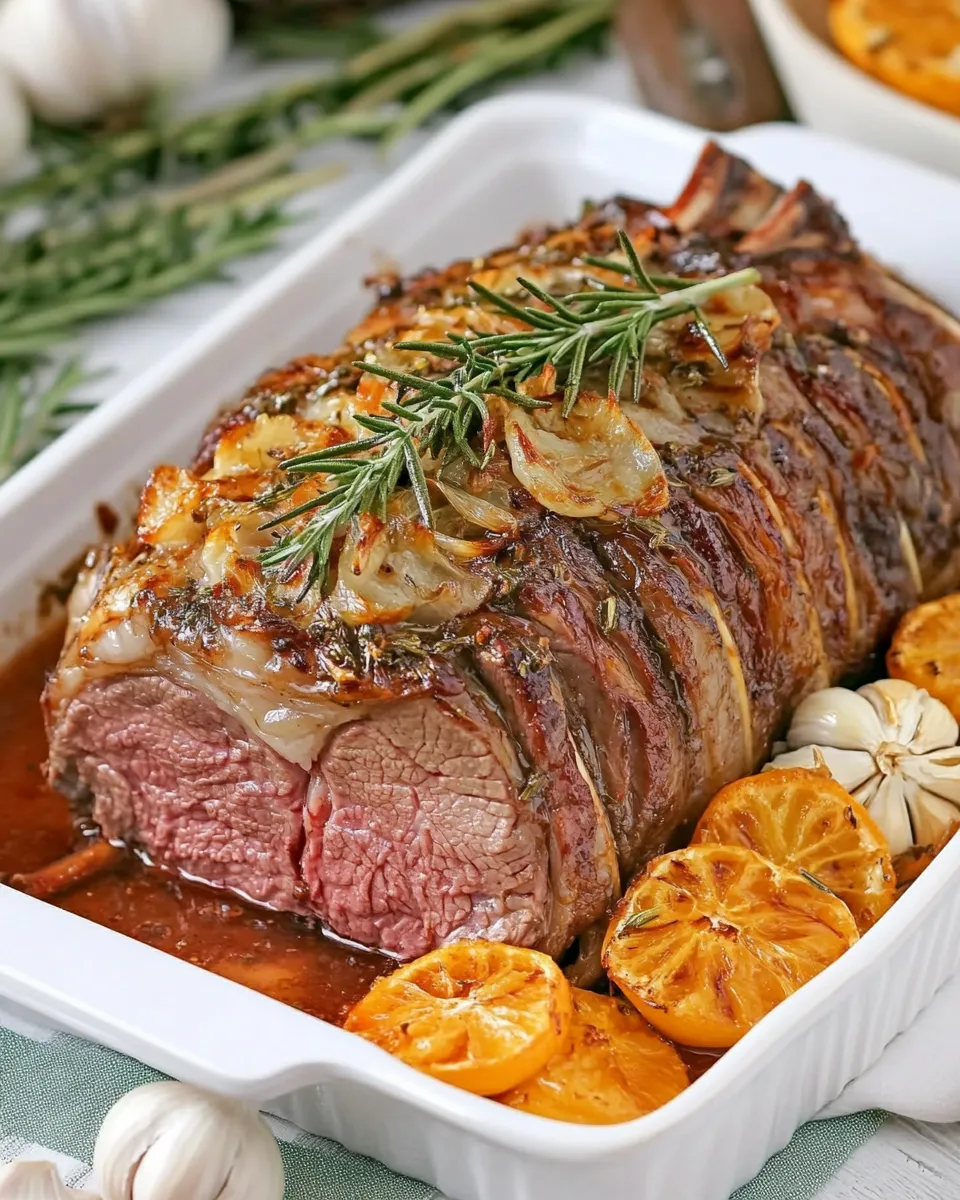 Easy Glazed Leg of Lamb with Garlic and Rosemary recipe photo