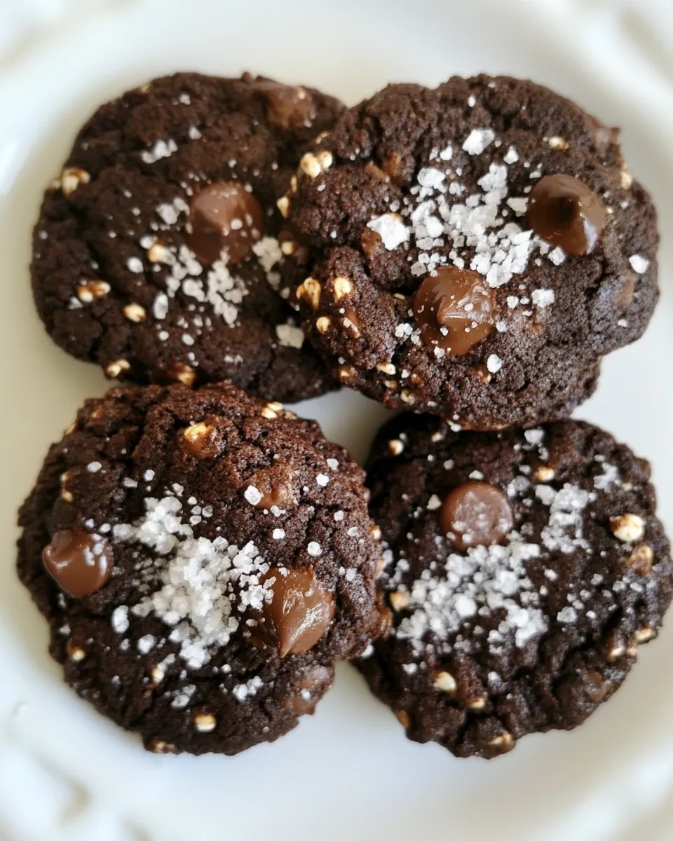 Homemade Gluten-Free Salted Double Chocolate Buckwheat Cookies photo