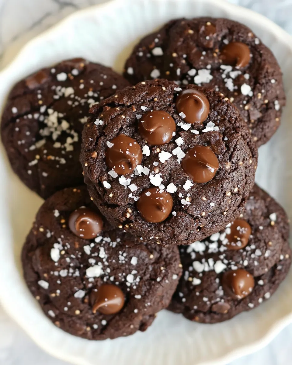 Easy Gluten-Free Salted Double Chocolate Buckwheat Cookies recipe image